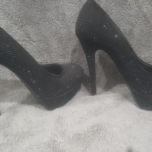 Rhinestone high heels